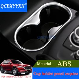 QCBXYYXH voor MAZDA 2e CX-5 2017 2018 ABS Interne Decoraties Stickers Auto Frame Auto Styling Cup Houder Panel Tandwielen Pailletten