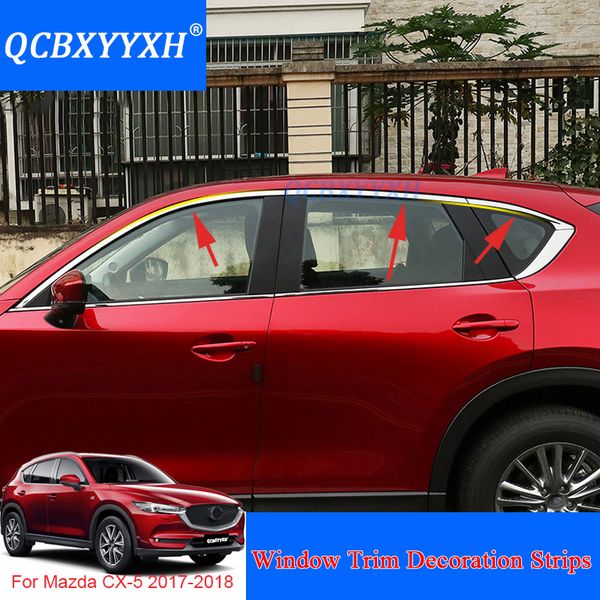 QCBXYYXH Bandes De Décoration De Garniture De Fenêtre Pour Mazda CX-5 2017-2018 Décoration Extérieure Sequin Accessoire En Acier Inoxydable Car Styling