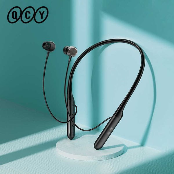 QCY C1 C2 Auriculares inalámbricos Bluetooth 5.2 Auriculares deportivos magnéticos con banda para el cuello 50H Auriculares estéreo de espera larga Auriculares HKD230809