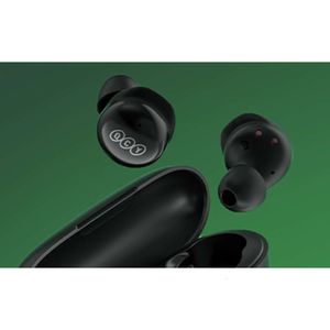 Qcy T17 True Wireless Bluetooth -oortelefoons in oor mini dubbele oordoppen voor sport, hardlopen, muziekoproepen, lange batterijduur