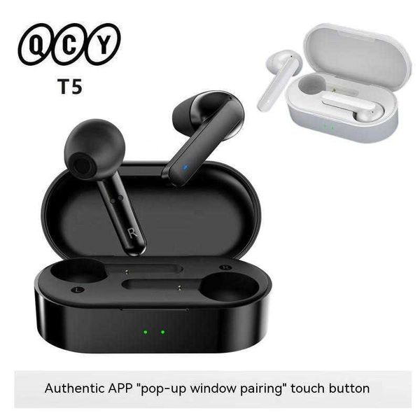 QCY T5 True Wireless 5.0 Bluetooth Écouteurs Intra-auriculaires simples et doubles Écouteurs HD Annulation du bruit des appels HKD230809