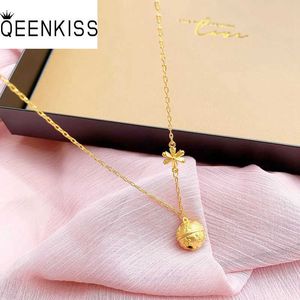 Qeenkiss nc5220 fijne sieraden groothandel mode vrouw meisje bruid moeder verjaardag bruiloft gift bloemen klokken 24 kt gouden ketting