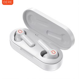 QERE E20 Oortelefoon TWS True Stereo Waterdicht In-ear Headset Gaming Sport Draadloze hoofdtelefoon Draadloze oordopjes