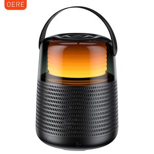 QERE HF55 Mini haut-parleur sans fil Portable caisson de basses extérieur avec Led clignotant haut-parleur de basse en métal coloré