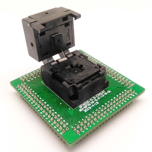 Livraison gratuite QFN28 MLF28 WLCSP28 à DIP28 Adaptateur de prise de programmation Pas 0,5 mm Taille du corps IC 5x5 mm IC550-0284-011-G Prise de test à clapet