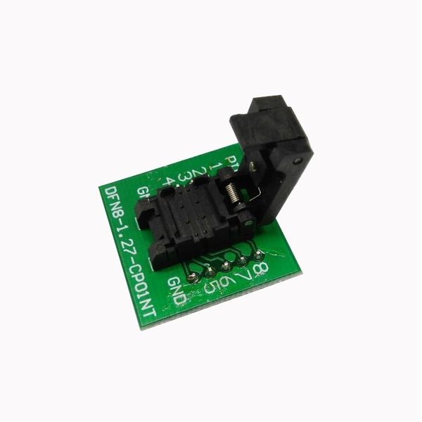 Livraison gratuite QFN8 DFN8 WSON8 6*8mm prise de programmation adaptateur de test de broche Pogo QFN8-1.27-CPO1PNL pas de broche 1.27mm IC Burn in Socket