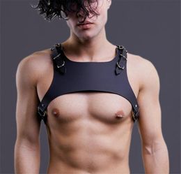 QfurDream Harness Cinturones de hombro masculino hombres pastel cinturón de cuero hebilla de metal ajustable cintura para el cuerpo juguetes para man7529273