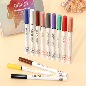 QI 12 stks/set Oogmake-up Waterproof Neon Kleurrijke Vloeibare Eyeliner Pen Make Up Comestics Langdurige Zwarte Eyeliner Potlood 240327