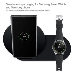 Chargeur sans fil rapide Qi 2 en 1 pour Samsung Gear S3 S4 chargeur Galaxy S9 S8 S10 note 10 est 98 charge rapide1