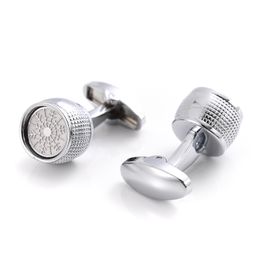 Qi Qi Wu rond hommes chemise boutons de manchette bijoux de mariage garçons d'honneur cadeaux luxe cuivre boutons de manchette hommes boutons père noël cadeaux