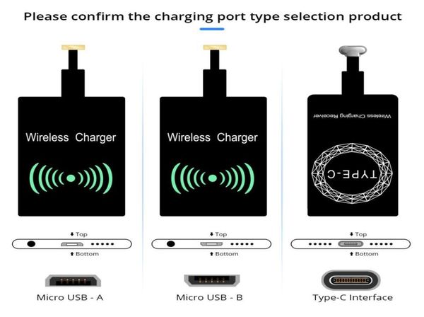 Qi chargeur sans fil chargeur récepteur Module autocollant adaptateur de charge pour Samsung Android Universal2299601