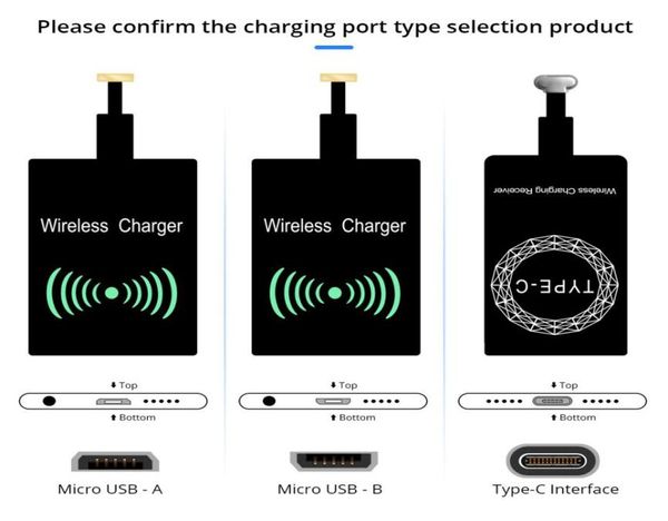 Qi chargeur sans fil chargeur récepteur Module autocollant adaptateur de charge pour Samsung Android Universal5768755