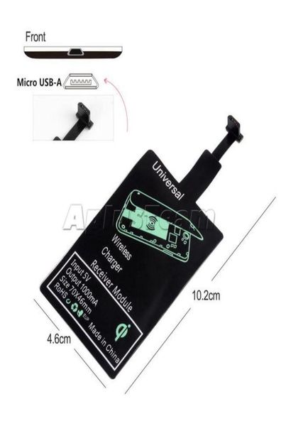 QI – chargeur USB sans fil, tampons récepteurs, entrée 1000mA, pour Smartphones Android de Type C, téléphones portables, Module de chargement mobile, New7587771