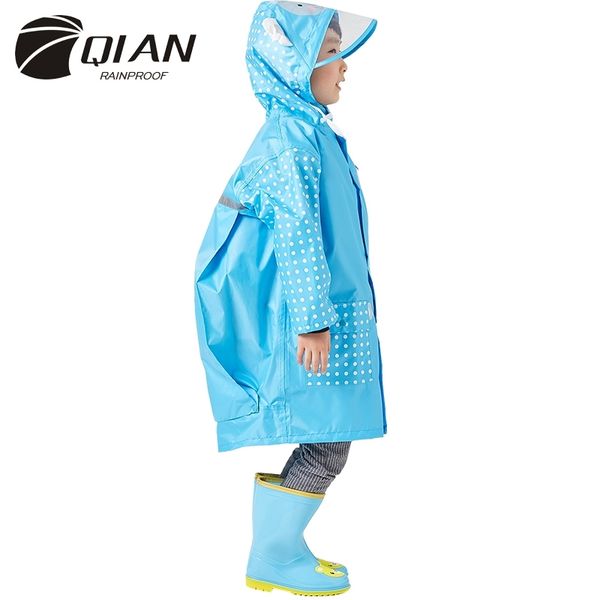 Qian 3-10 ans Mode imperméable enfants garçons filles imperméable à capuche pluie poncho dessin animé vêtements de pluie enfants manteau de pluie costume 201110