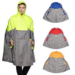 QIAN Poncho de pluie à capuche vélo imperméable imperméable veste de cyclisme pour hommes femmes adultes couverture de pluie pêche escalade 201110244u