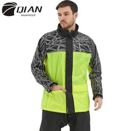 Qian Raincoat Suit imperméable Motorcycle à capuche Poncho Motorcycle de pluie Poncho Vérinons S4xl Randonnée de pêche