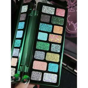 Qian Yan 16 kleuren oogschaduw Cheerup Pallete zwart roze blauwe koeherd pailletten matte oogschaduw make -up palet Qianyan