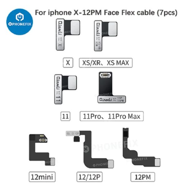 Qianli ICOPY Plus Nouveau visage ID Face Board Test Cable Flex pour iPhone X-14pm DAT des données DOT LIRE L'ID de visage de récupération d'écriture sans soudure