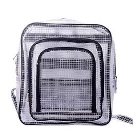 QIAOLIANQIAO ESD 15.7 pulgadas 40 cm * 35 cm * 15 cm mochila de PVC transparente antiestática, bolsa de herramientas para ingenieros de sala blanca cubierta completa de PVC para colocar herramientas informáticas que trabajan en una sala limpia 1PCS