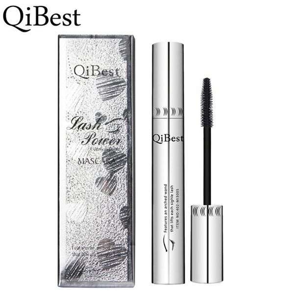 Qibest 3D Noir Mascara Étanche Allongement Curling Eye Lashes Rimel Mascara Silicone Femmes Maquillage Professionnel Mascaras 5g E366