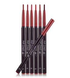 QIC 6 couleurs professionnel mat crayon à lèvres rotation imperméable à l'eau longue durée lisse naturel Lipliner stylo maquillage outils cosmétiques K6274655