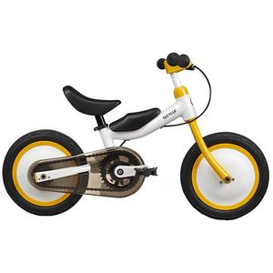 QICYCLE Balance Bike Triciclo Scooter 12 para niños Color amarillo Slide Bicicleta Doble uso de Youpin