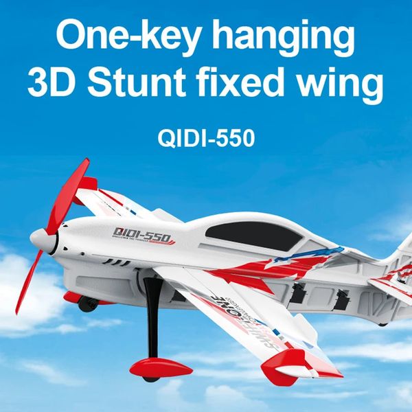 QIDI550 RC Plane 2.4G Aviones de control remoto Motor sin escobillas 3D Stunt Glider EPP Espuma Vuelo Avión Juguete para niños adultos 240318