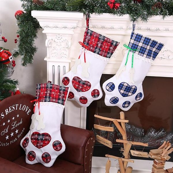 QIFU – chaussettes de noël pour chien, sacs cadeaux de noël, paquet de cadeaux, ornements d'arbre de noël, bonne année 20202865