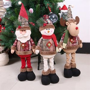 Qifu Telescopic Christmas Doll Decor Decor for Home Navidad Noel Ornaments de Noël Gifts Y201020