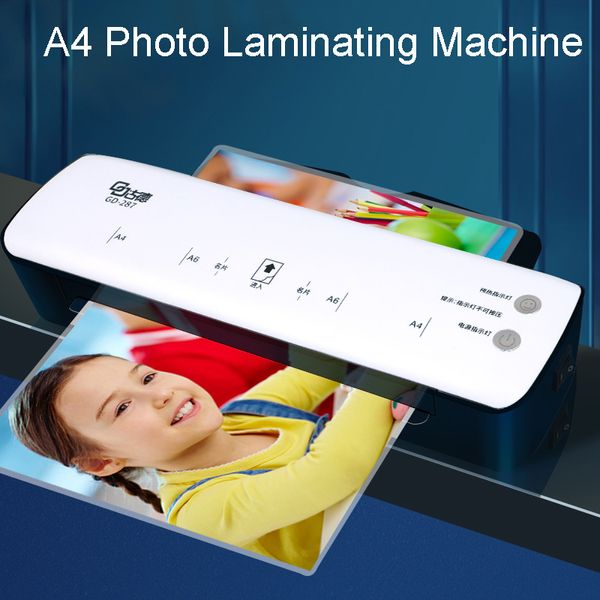 Máquina laminadora Qihang top A4, laminadora térmica de oficina para documentos fotográficos, laminadora de rollo de película plástica para embalaje