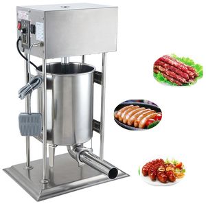 Qihang_top Machine de remplissage de saucisses électrique commerciale Machine de remplissage de saucisses 25L Remplisseur automatique de saucisses en acier inoxydable 110 / 220V