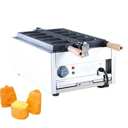 Qihang_top commerciële non-stick klokvormige wafel makelaar ijzeren machine elektrische klok vormige mini taiyaki maker machine