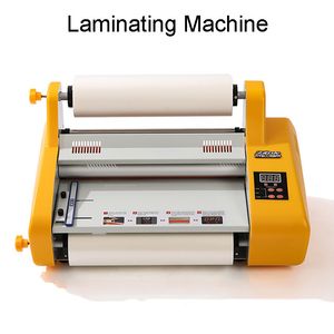 Máquina laminadora de escritorio Qihang top FM3520, laminadora en frío y caliente, máquina de película de laminación fotográfica de tamaño A3