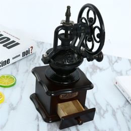 Qihang_top retro stijl handleiding koffiemolen thuis koffiebonen molen slijpen hand koffie vintage maker Prijs