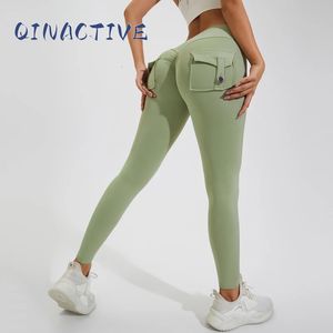 Leggings Qinactive Femmes pour gym avec des leggins Pocket Leggins Pantalons de fitness Collons hauts Legging Legging Womens Vêtements 240402