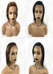 Qingdao perruques fabrication entière 100 cheveux humains brésiliens couleur noire 6 pouces Bob Wig14098958254256