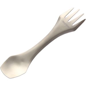 Qinggear titanium 3-in-1 lepel vorkmes ultralight spork gebruikszeil draagbare servies voor servies