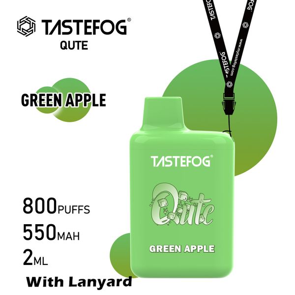 Nouvelle arrivée Tastefog Qute Vape jetable Box Vapor 800 Puffs 2% Pod Plus 550mAh Barres de batterie Pré-remplies Vapes Tastefog Factory Wholesale