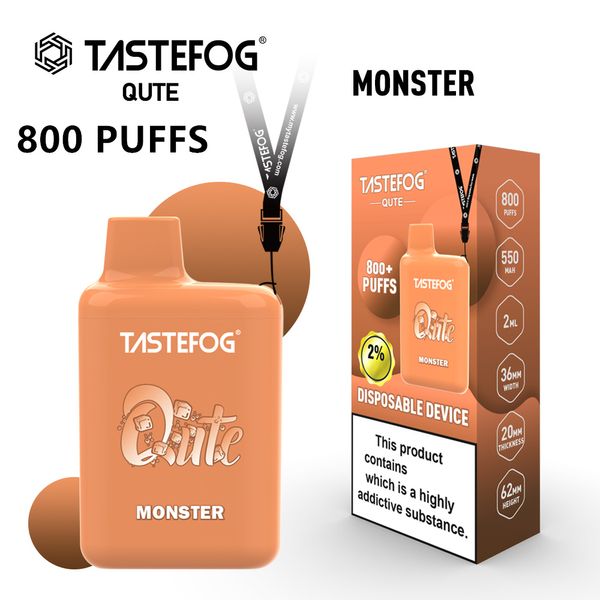 Nuevo kit de vaps de caja de vape desechable 800 puff cigarrillo electrónico Tastefog directo de fábrica al por mayor de calidad superior 15 sabores de e-líquido 2% NIC