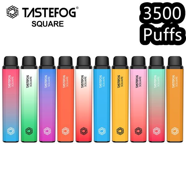 QK Tastefog Jetable Vape 3500 Puff Pods CE avec batterie rechargeable pour le marché USA AU Blueberry Bubblegum Premium 10 Mixed Flavors Mesh Coil
