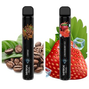 Tastefog E-Cigarettes 800 Puffs Vape Pods jetables TPD CE RoHS approuvé en gros 11 saveurs paquet anglais espagnol