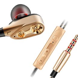 Double de l'unité double Unité de l'écoute CK8 3 mm 5 mm dans le casque d'oreille à double dynamique Hifi Musique de jeu câblé microphone Écouteurs