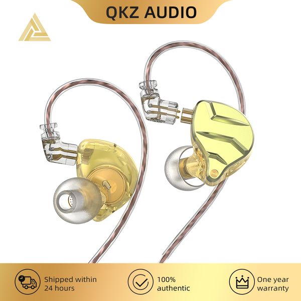 QKZ ZX1 ZSN Pro Auriculares en la tecnología de mezcla de orejas 1DD Hifi Bass Metal Paplugs Reducción de ruido de movimiento se puede cambiar