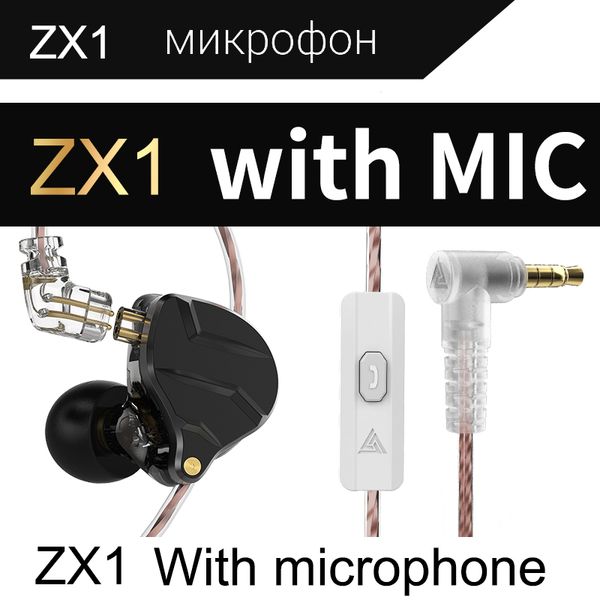 QKZ ZX1 ZSN Pro Auriculares In Ear Tecnología de mezcla 1DD HIFI Bass Metal Tapones para los oídos Movimiento Reducción de ruido Se puede cambiar la línea de auriculares