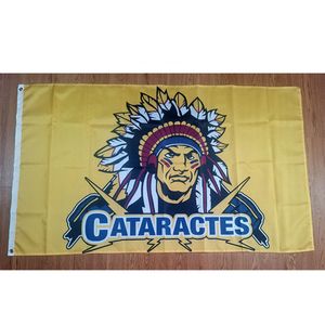 QMJHL Shawinigan Cataractes drapeau 3 * 5 pieds (90 cm * 150 cm) bannière en Polyester décoration volante maison jardin cadeaux de fête