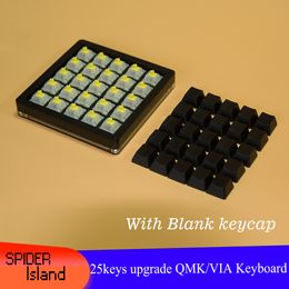 QMK -toetsenbord via functie 25 Keys Macropad DIY Gateron/Cherry Switch Hot Swappable Programming Toetsenbord Blank KeyCap Mechanical