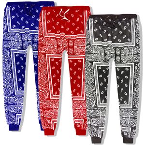 QNPQYX NIEUWE HIP HOP JOGGING Sweatpants Heren Casual Harem Pants Unisex Streetwear Katoen Joggers Red Blue Bandana -broek