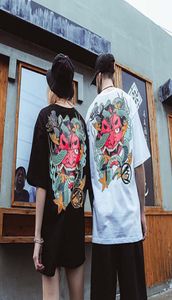 QNPQYX Nieuwe Japanse Devil Snake T-shirts 2019 Hip Hop T-shirt Harajuku Streetwear Casual Korte Mouw Tops Tees terug Gedrukt tees 8762836