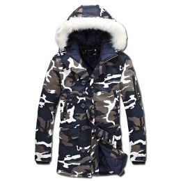 QNPQYX Nouveaux Hommes Hiver Camouflage Rembourré Vestes Manteaux Veste Hmme Parkas Jaqueta Maculina Hommes Casual Mode Slim Fit Ouaté Vestes