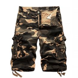 QNPQYX, nuevos pantalones cortos militares de camuflaje Cargo, moda de verano, pantalones cortos informales militares de camuflaje con múltiples bolsillos para hombre, Bermudas Masculina de talla grande 40